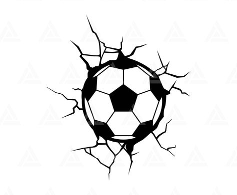 Soccer Ball Svg, Soccer Svg, Cracked Wall, Football Svg, Posters Wall, High Resolution Picture, Creative Words, Soccer Ball, Textures Patterns