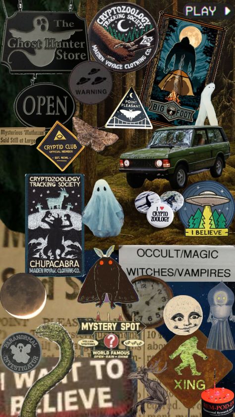 #cryptozoology #cryptidcore #cryptid #cryptids #cryptidaesthetic #cryptic #cryptozoology Cryptidcore Aesthetic, Paranormal Aesthetic, Dinosaur Wallpaper, Y2k Wallpaper, Paranormal Investigation, Cosmic Horror, Aliens And Ufos, Collage Background, Edgy Wallpaper