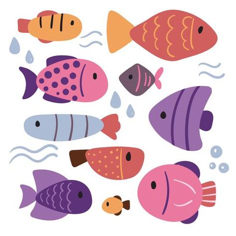 Fish Character Design, Minimalist Doodles, Fish Character, Animation Character Design, Maze Game, Animation Character, Fish Vector, Character Vector, Indian Patterns