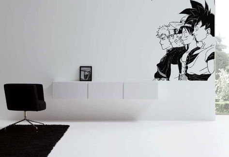 Wall Art Vinyl Room Sticker Decal Mural Anime Guys Movie Heros bo Wall Mural, Removable Sticker, Home Decor Wall Decal Pattern, Wall Decal Quotes Inspirational, Dandelion Wall Decal, Mural Room, Vinyl Room, Random Kid, Wall Art Vinyl, Room Stickers, Anime Wall Art