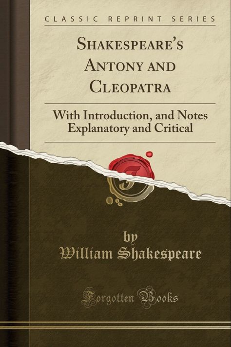 Anthony And Cleopatra, Antony And Cleopatra, William Shakespeare, Reading, Books