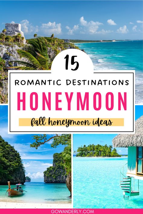 Collection of 15 romantic honeymoon destinations suitable for November, offering various settings and experiences for couples. November Honeymoon Destinations, November Honeymoon, Fall Honeymoon, Places To Honeymoon, Couples Spa, Honeymoon Tips, Adventurous Honeymoon, Lake Wakatipu, Romantic Honeymoon Destinations