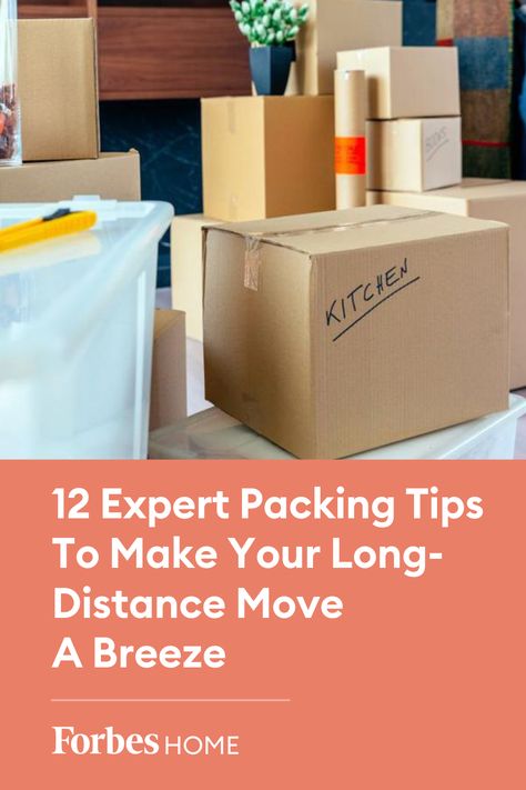 Is a move to a far-away city or state on your agenda in the coming months? Here are 12 expert packing tips to help you have a successful long-distance move. #forbeshome #moving #movingday #movingtips #movinghacks #packingtips Pack To Move, Moving Advice, Moving Hacks Packing, Moving Long Distance, Money Advice, Moving Tips, Moving Day, Packing Tips, Decision Making