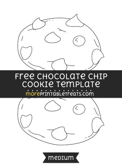 Free Chocolate Chip Cookie Template - Medium Printable Cookie Templates, Cookie Template Printable Free, Cookie Template Printable, Cookie Template, Cookies Shop, Cookie Craft, Cookies Theme, Free Printable Gift Tags, Library Activities