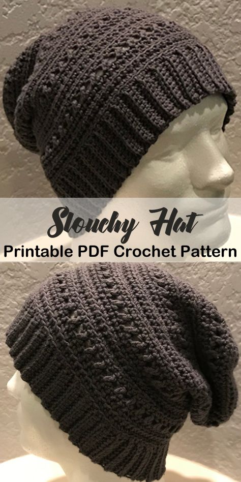 Free Crochet Slouchy Hat Pattern, Crochet Slouch Hats Free Pattern Easy, Crochet Hat And Scarf Patterns Free, Crochet Basket Weave Hat, Free Crochet Pattern Slouchy Hat, Crochet Man Hat Free Pattern Men's Beanie, Men’s Slouchy Beanie Crochet Pattern, Slouch Crochet Hats Free Pattern, Crochet Hat Brim Pattern Free