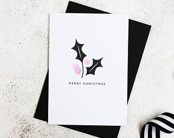 Christmas cards | Etsy UK All White Christmas Cards, Black And White Christmas Cards, Minimal Christmas Card, Foil Christmas Cards, Christmas Minimalist, Traditional Christmas Cards, Black Envelope, Modern Christmas Cards, Rainbow Polka Dots