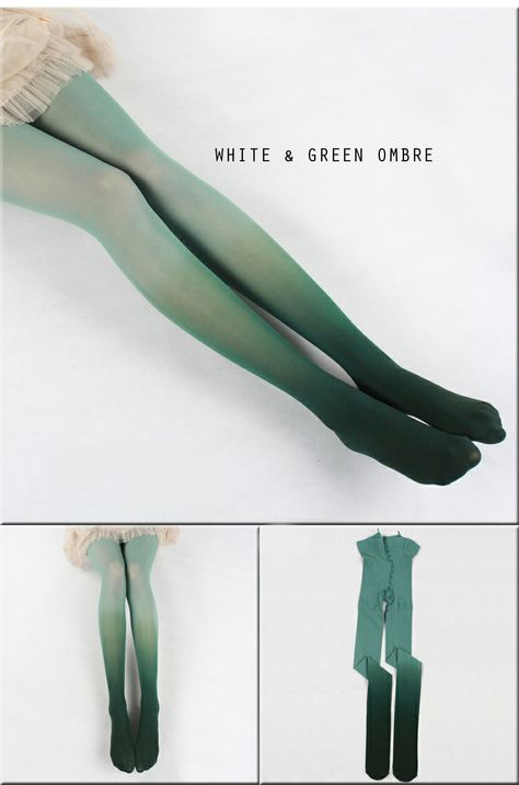 Ombre Tights, Funky Tights, Diy Moss, Green Ombre, Drawing Clothes, Character Outfits, Bath Mats, Dream Clothes, Aesthetic Outfits