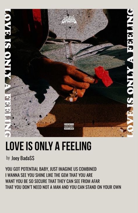 Love Is Only A Feeling, Joey Badass, Rap Album Covers, Music Cover Photos, Minimalist Music, Paintings For Living Room, Music Poster Ideas, Wall Art Decor Prints, Feeling Song