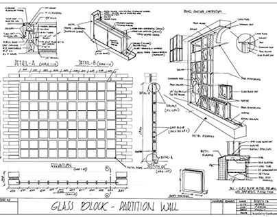 Check out new work on my @Behance profile: "Drafting glass block partition wall" http://be.net/gallery/110806619/Drafting-glass-block-partition-wall Glass Block Architecture, Glass Bricks Ideas, Glass Block Partition, Glass Brick Wall, Glass Block Wall, Floor Plan Symbols, Glass Partition Designs, Wall Section Detail, Glass Blocks Wall