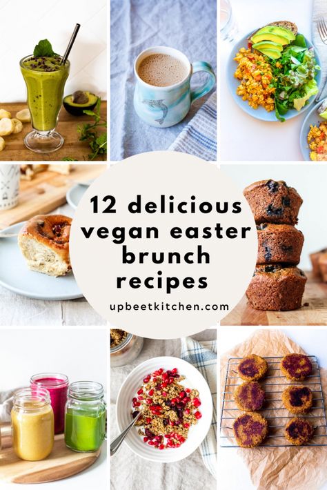 Here is my roundup of vegan Easter brunch recipes from the blog! I love a good festive brunch, especially when there are plenty of vegan options to be had! Vegan Easter Brunch, Cake Batter Smoothie, Chai Smoothie, Easter Brunch Recipes, Vegan Protein Smoothie, Vegan Brunch Recipes, Banana Blueberry Muffins, Vegan Easter, Brunch Spread