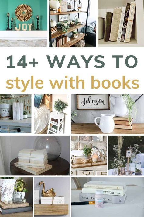 Top Organization Ideas, Books As Decor, Decorate With Books, Dresser Top Organization Ideas, Dresser Top Organization, Styling A Bookcase, Decor Kitchen Ideas, Decorating Bookshelves, Small Bookshelf