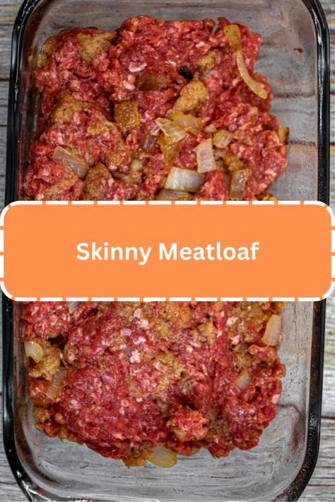 Skinny Meatloaf Weight Watchers Meatloaf Recipe, Lean Ground Beef Recipe, Weight Watchers Meatloaf, Ultimate Mac And Cheese, Traditional Meatloaf, Comfort Dinner, Classic Meatloaf, Meatloaf Recipe, Easy Homemade Recipes