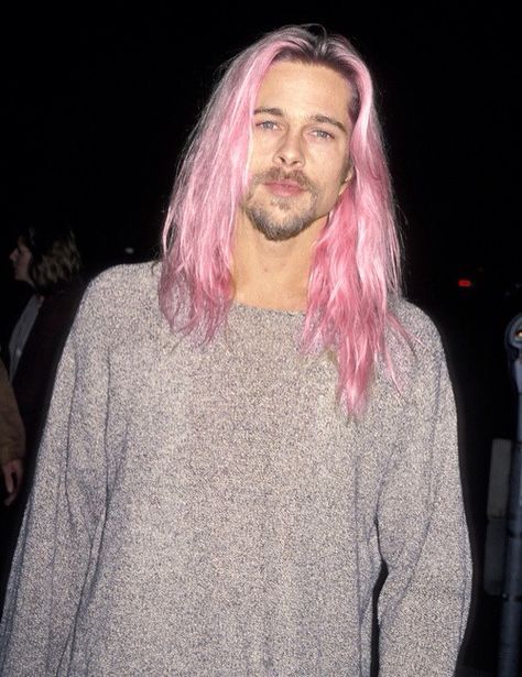 As majestic as a unicorn. Ughugh. Brad Pitt Long Hair, Brad Pitt Style, Brad Pitt Hair, Bleach Blonde Hair, Blonde Boys, Bleach Blonde, Bleached Hair, Long Blonde Hair, Jared Leto