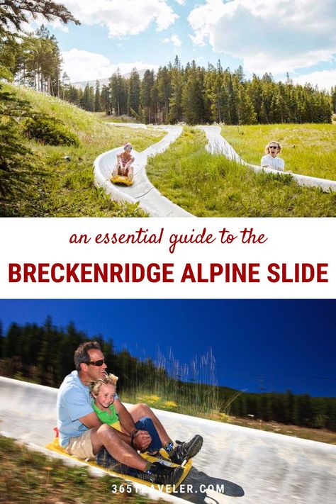 Have Fun at Breckenridge Alpine Slide & Epic Discovery (Sort of) Theme Park 2 Breckinridge In Summer, Alpine Slide Colorado, Breckenridge Colorado Summer, Breckenridge Summer, Fairplay Colorado, Colorado Vacation Summer, Dillon Colorado, Frisco Colorado, Breckenridge Ski Resort