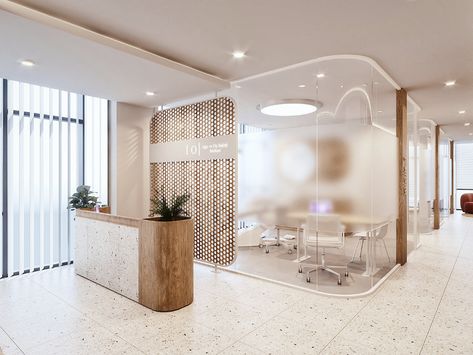 Modern Healthcare Design, Modern Dental Clinic Design, Small Dental Clinic Design, Small Clinic Design, Dental Clinic Reception Design, Dental Clinic Reception, Clinic Reception, Dentistry Clinic, Dental Design Interior