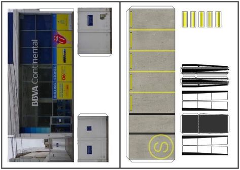 1/64 Scale, Diorama 1:64 Paper Models, 1/64 Scale Diorama, Diorama Garage 1/64, 1/64 Diorama, Paper Craft Diorama, Hot Wheels Garage Diy, Paper Model Architecture, Diorama Paper