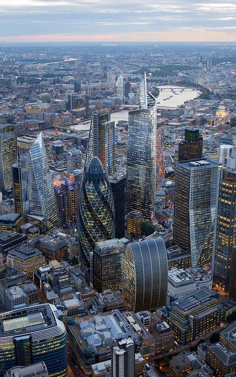 This Is What London Will Look Like In 20 Years After A Skyscraper Boom | Co.Exist | ideas + impact London Skyscrapers, Gherkin London, Future London, London Buildings, London Dreams, Tall Buildings, London Aesthetic, London Architecture, London Landmarks