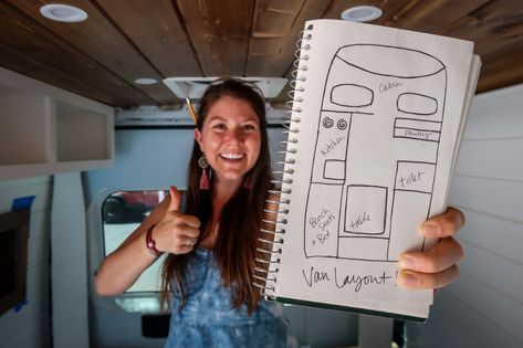 Campervan Layouts Guide: How to Design your Dream Van Build - Two Wandering Soles Campervan Layout, Camper Van Design, Van Layout, Camper Van Kitchen, Diy Van Conversions, Camper Van Life, Off Road Camping, Plan Layout, Van Conversion Interior