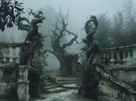 다크 판타지, Gothic Aesthetic, Fantasy Story, Gothic Architecture, The Fog, World Building, Fantasy Landscape, Art Plastique, Dark Fantasy Art