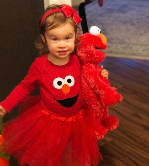 Elmo Costume Toddler, Elmo Onesie, Elmo Costume, Baby Elmo, Outfits Birthday, Halloween Costume Toddler Girl, Onesie Costumes, Monster Theme