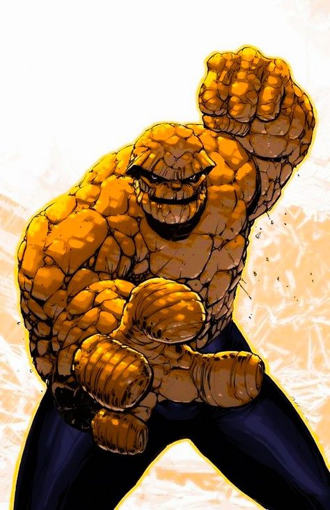 The Thing - Fantastic Four (Marvel) Fantastic Four Logo, Victor Von Doom, Fantastic Four Movie, Fantastic Four Marvel, Castlevania Anime, Mister Fantastic, Univers Marvel, Marvel Comic Character, Marvel Comics Art