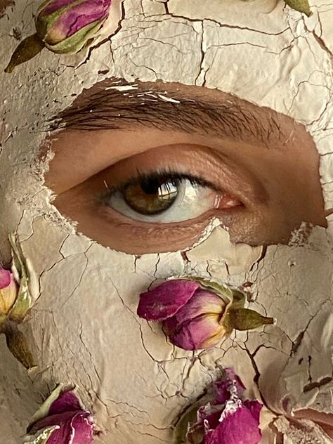 Art Eyes, Rose Mask, Natural Mask, Natural Face Mask, Lashes Natural, Artists And Models, Body Makeup, Take It Easy, Gorgeous Art