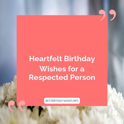 When a respected person in your life celebrates their birthday, it is an opportunity to show your appreciation for their wisdom and guidance. Whether ... | # #BirthdayWishes Check more at https://www.ehindijokes.com/respected-person-birthday-wishes-quotes/ Congratulations Greetings, Birthday Wishes Quotes, Wish Quotes, Wishes Quotes, Favorite Person, Birthday Wishes, Birthday, Quotes