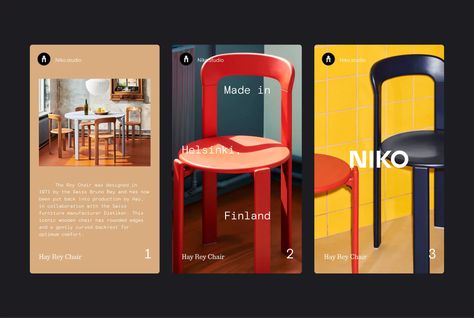 Blair Hodge’s proudly precise identity for Niko shares the furniture brand’s mid-century philosophy — The Brand Identity Instagram Story Branding, Furniture Store Logo, Furniture Branding, Catalog Design Layout, Furniture Graphic, Portfolio Print, Instagram Grid, Furniture Catalog, Catalog Design