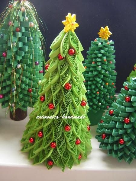 Christmas Tree Paper Craft, Neli Quilling, Quilling Christmas, Quilling 3d, Quilled Paper Art, Quilled Creations, Quilling Tutorial, 3d Quilling, Quilling Craft