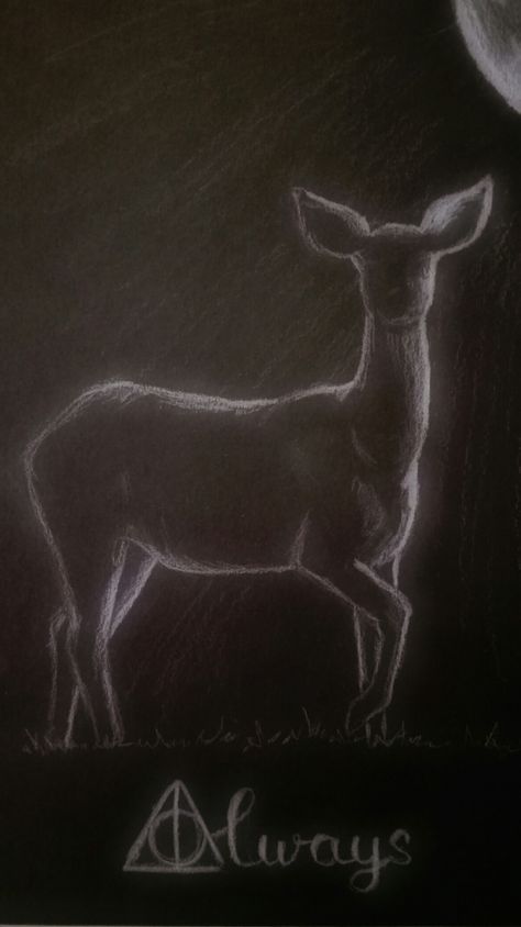 Harry Potter Always doe Severus Snape patronus deer Snape's Patronus Tattoo, Deer Patronus Art, Snape Patronus Art, Doe Tattoo Harry Potter, Doe Patronus Tattoo, Harry Potter Deer Tattoo, Harry Potter Doe Patronus Tattoo, Harry Potter Patronus Art, How To Draw A Deer