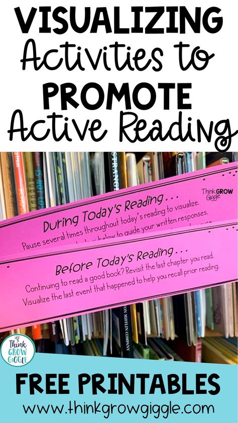 Visualizing And Verbalizing Activities, Visualizing And Verbalizing, Visualizing Activities, Tips For School, Activities For Reading, Thinking In Pictures, Improve Reading Comprehension, Reading Strategy, Language Arts Elementary