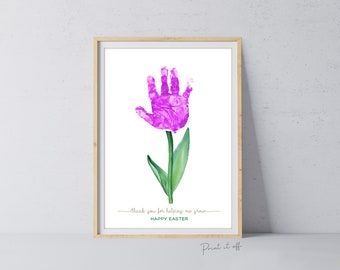 Hand Print Flowers, Footprint Craft, Baby Handprint, Easter Prints, Footprint Art, Handprint Crafts, Handprint Art, Tulip Flower, Baby Easter