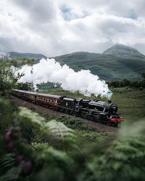 VisitScotland shared a post on Instagram: “Who recognises this steam train travelling through the Highlands?! 🙋⚡ What a shot by…” • Follow their account to see 6,329 posts. Jacobite Steam Train, Steam Trains Photography, Christmas Express, Lovers Photos, Fort William, Train Photography, Nature Music, Visit Scotland, Scottish Landscape