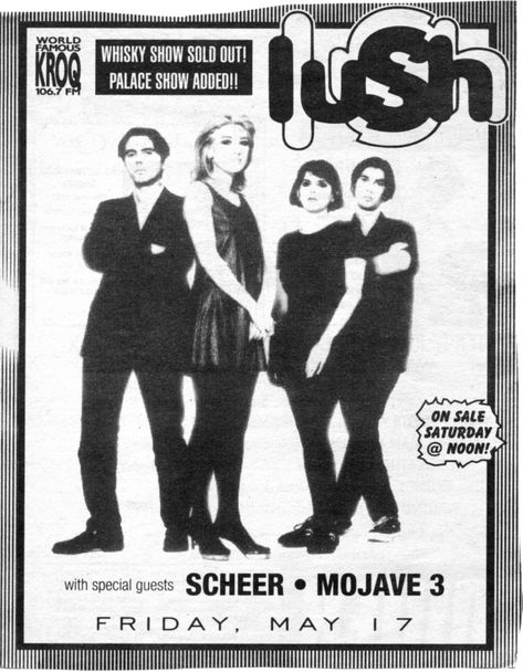 Lush Poster Band, Lush Poster, Miki Berenyi, Lush Band, Screaming Skull, Film Posters Art, Music Flyer, Tour Posters, Music Wall