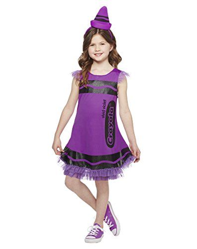 Crayon Dress, Best Kids Halloween Costumes, Crayon Costume, Halloween Pinata, Pink Crayon, Penguin Costume, Kids Halloween Costumes, Purple Crayon, Book Character Costumes