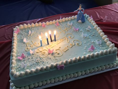 Cinderella Birthday Cake Cinderella Number Cake, Cinderella Sheet Cake, Cinderella Birthday Cake, Pastel Rectangular, Cake Princess, 25th Birthday Cakes, Rectangle Cake, 5th Birthday Cake, Birthday Sheet Cakes