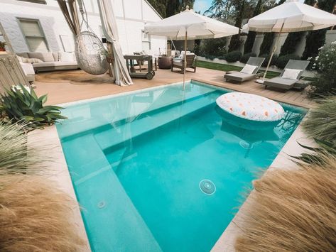 13 Favorite Yardzen Plunge Pool Styles | Yardzen Plunge Pool With Cover, Plunge Pool Ideas Diy, Mod Pool Ideas, Plunge Pool Design, Plunge Pool Cost, Plunge Pool Ideas, Mod Pool, Pool Styles, Cocktail Pool