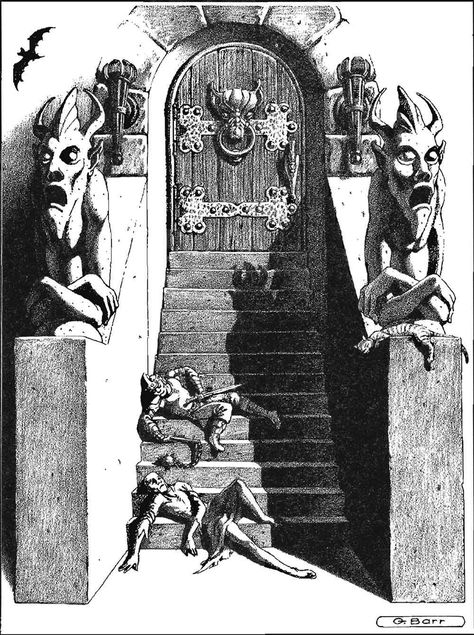 oldschoolfrp: “The dungeon awaits its next visitors (George Barr, AD&D Campaign Sourcebook and Catacomb Guide, TSR, 1990) ” Dungeon Drawing, Dungeon Art, Dungeon Synth, Vintage Tattoo Art, Classic Rpg, Advanced Dungeons And Dragons, Dungeons And Dragons Art, Scifi Fantasy Art, Dnd Art