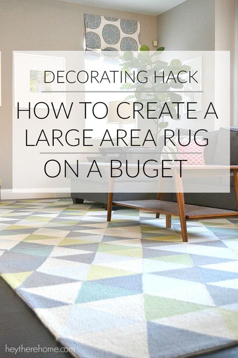 Who knew one thing could instantly change the look of my family room? Check out this decorating hack featuring Rugs USA's Homespun HK110 Dimensional Triangles Rug! Rug Hacks, Area Rugs Diy, Cheap Rugs, Painted Rug, Big Rugs, Floor Cloth, Beige Carpet, Diy Carpet, Custom Size Rugs