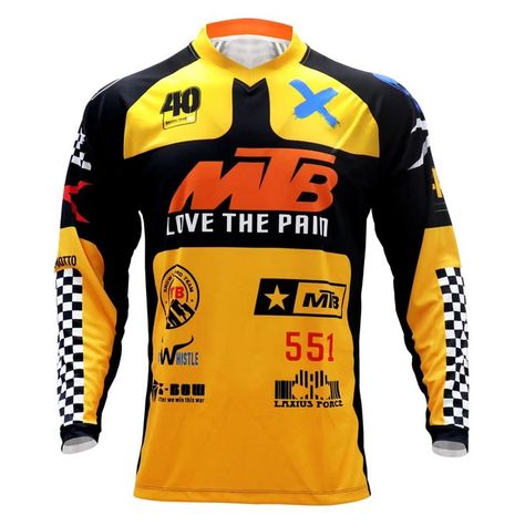 Outdoor Activewear, Motocross Shirts, Mountain Bike Jerseys, Men Cycling, Downhill Mountain Biking, Racing Jackets, Motorcycle Clothing, Motocross Racing, Moto Cross