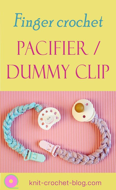 Make a pacifier/dummy clip cord using finger crochet. Easy to create even if you haven't tried finger crochet before. Step by step tutorial to making your DIY pacifier clip cord for your own baby, baby present or for a baby shower. Suitable for beginner crochet. #crochettutorial #baby #babyshower #babypresent #giftforbaby #fingercrochet Pacifier Clip Tutorial, Diy Pacifier Clip, Crochet Pacifier, Cord Crochet, Pacifier Clips Diy, Baby Present, Finger Crochet, Baby Pacifier Clip, Crochet Easy