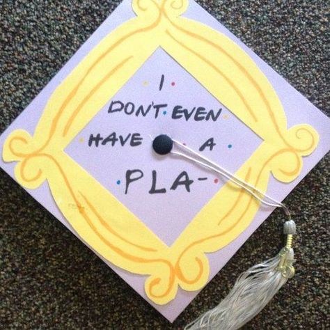 Friends #graduation cap ideas Funny Graduation Caps, Creative Graduation Caps, Friends Graduation, College Grad Cap Ideas, Grad Cap Decorated, High School Graduation Cap, College Graduation Cap Decoration, Grad Hat, Grad Cap Designs