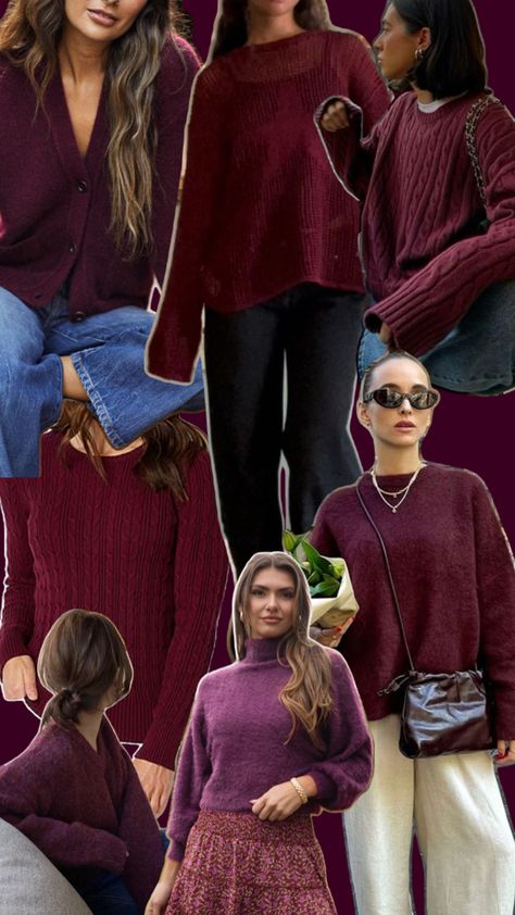 Plum Sweater Outfit, Plum Sweater, Sweater Outfits, Plum, Quick Saves