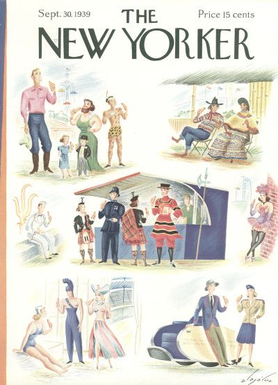 Constantin Alajálov : Cover art for The New Yorker 763 - 30 September 1939 New Yorker Magazine, New Yorker Covers, Ad Art, Vintage Magazines, Vintage Comics, Vintage Magazine, The New Yorker, I Love Books, Photo Posters