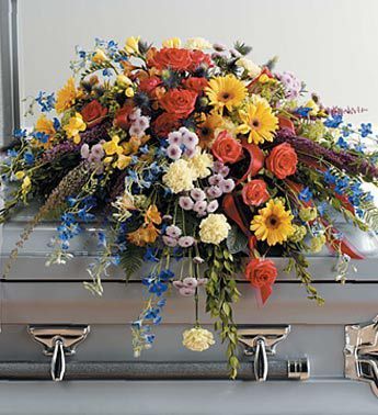 Sympathy Floral, Casket Spray, Casket Flowers, Casket Sprays, Grave Flowers, Beach Flowers, Memorial Flowers, Cemetery Flowers, Sympathy Flowers