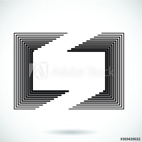 Rectangle Logo with lines.Square unusual icon Design .Black Vector stripes .Geometric shape. Photo border frame #AD , #unusual, #icon, #Design, #Square, #Rectangle Rectangle Logo Design, Icon Design Black, Rectangle Logo, Photo Border, Border Frame, Design Square, Ideas Creative, Design Display, Display Ideas