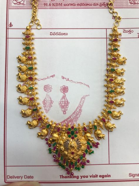 Mango Haram, Mango Mala, Haram Designs, 22k Gold Necklace, Gold Jewellry, Pearl Necklace Designs, Gold Bridal Jewellery Sets, Bridal Fashion Jewelry, Necklace Collection