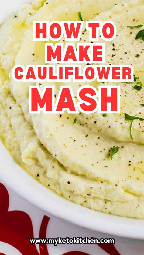 Cauliflower Mash - Keto Friendly Vegan Mashed Cauliflower, Keto Rules, Cauliflower Keto, Keto Mashed Cauliflower, Keto Side Dish, Recipes Cauliflower, Parmesan Cauliflower, How To Make Cauliflower, Keto Sauces