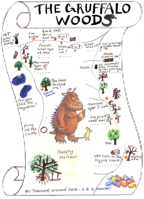 Gruffalo Eyfs, Gruffalo Activities, Julia Donaldson Books, Gruffalo Party, Gruffalo's Child, Forest School Activities, Julia Donaldson, Treasure Hunts, Map Making