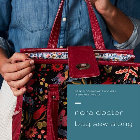 Nora Doctor Bag Sew Along, Week 2: Double Welt Pockets Diy Doctor, Bag Sewing, Doctor Bag, Needle Art, In The Mood, Sewing Bag, The Mood, Welt Pockets, You Bag